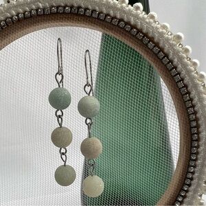 DANGLE Earrings Matte Amazonite Beads